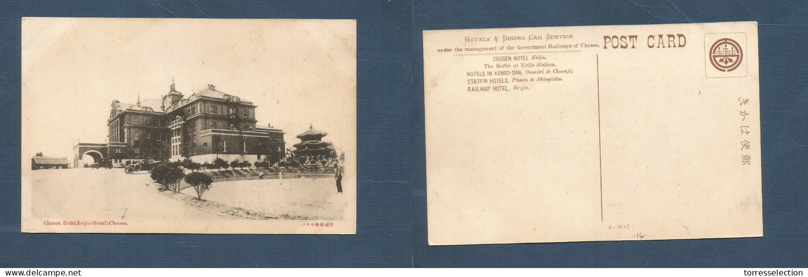 KOREA. C. 1905. Korea. Chosen Hotel, Seoul. Uncirculated Photo Ppc. War Time. - Corea (...-1945)