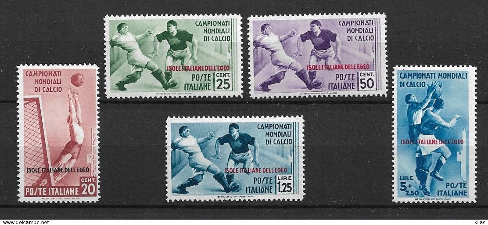 EGEO, AEGEAN, ITALY COLONIE 1934 WORLD CUP MH - Egeo
