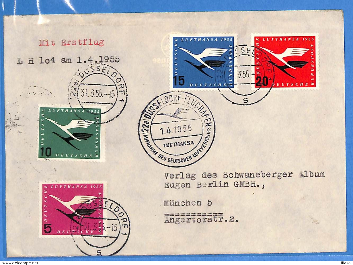 Allemagne Republique Federale 1955 - Lettre De Dusseldorf - G30945 - Brieven En Documenten