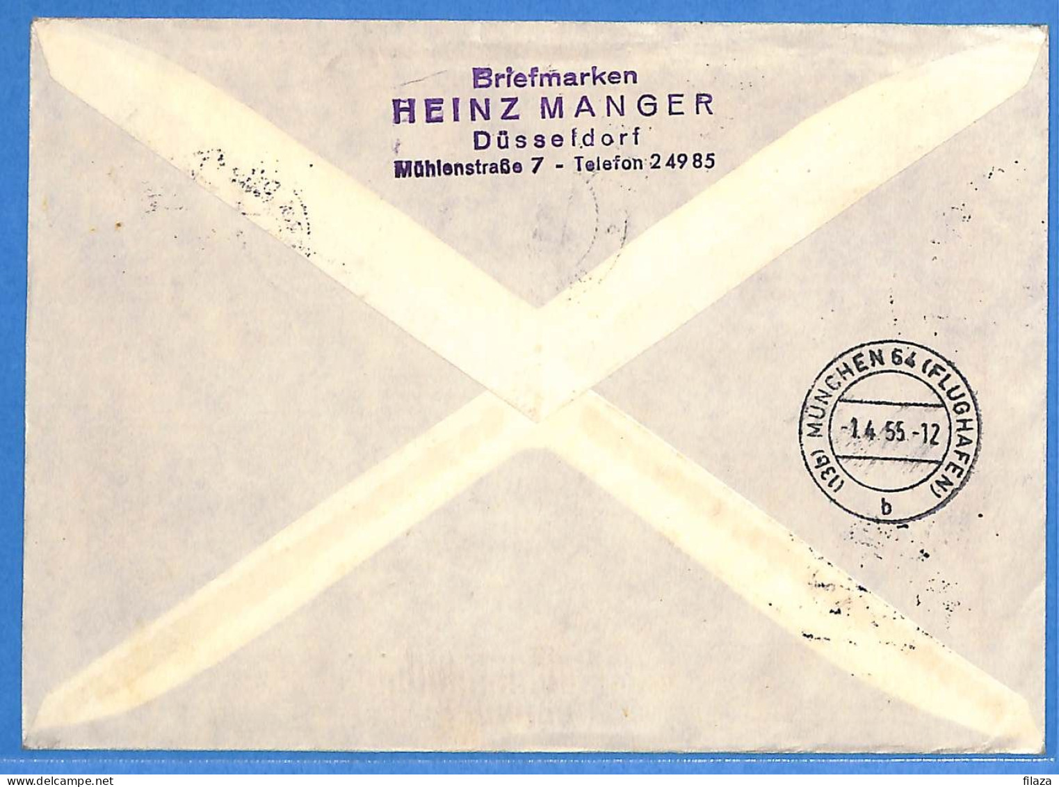 Allemagne Republique Federale 1955 - Lettre De Dusseldorf - G30945 - Brieven En Documenten