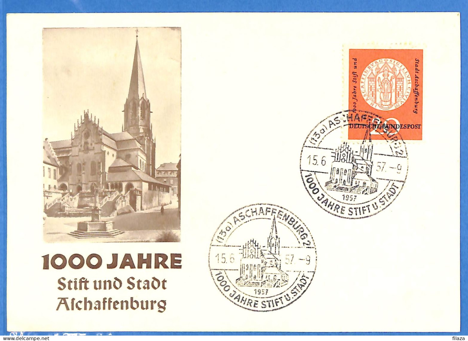 Allemagne Republique Federale 1957 - Carte Postale De Aschaffenburg - G30909 - Cartas & Documentos