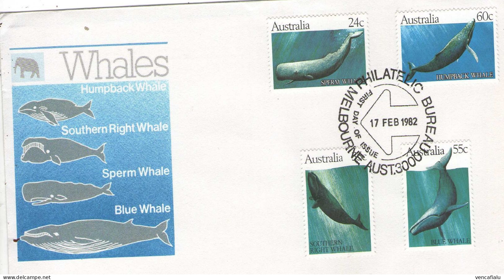 Australia 1982 ,  FDC - Walvissen