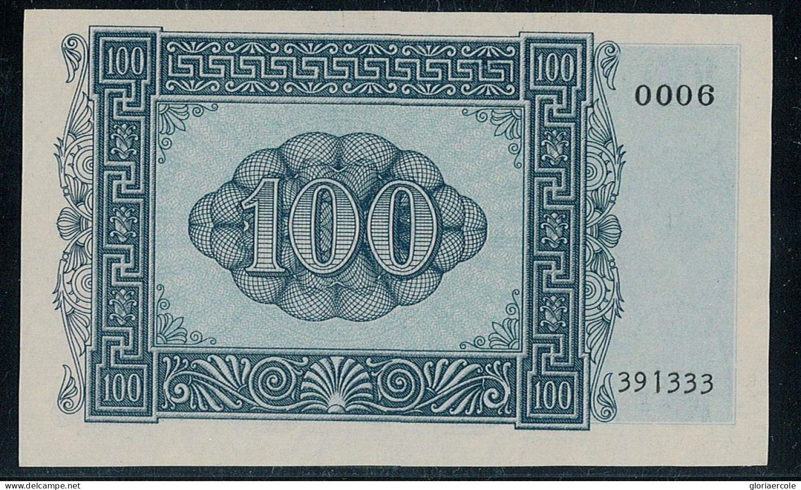 P2732 - ITALIAN OCCUPATION OF THE JONIAN ISLANDS 100 DRACHMA UNC. CONSECUTIVE NUMBER!!!!!!!!!!! ITALIAQN CAT. OL 91 - Altri – Europa