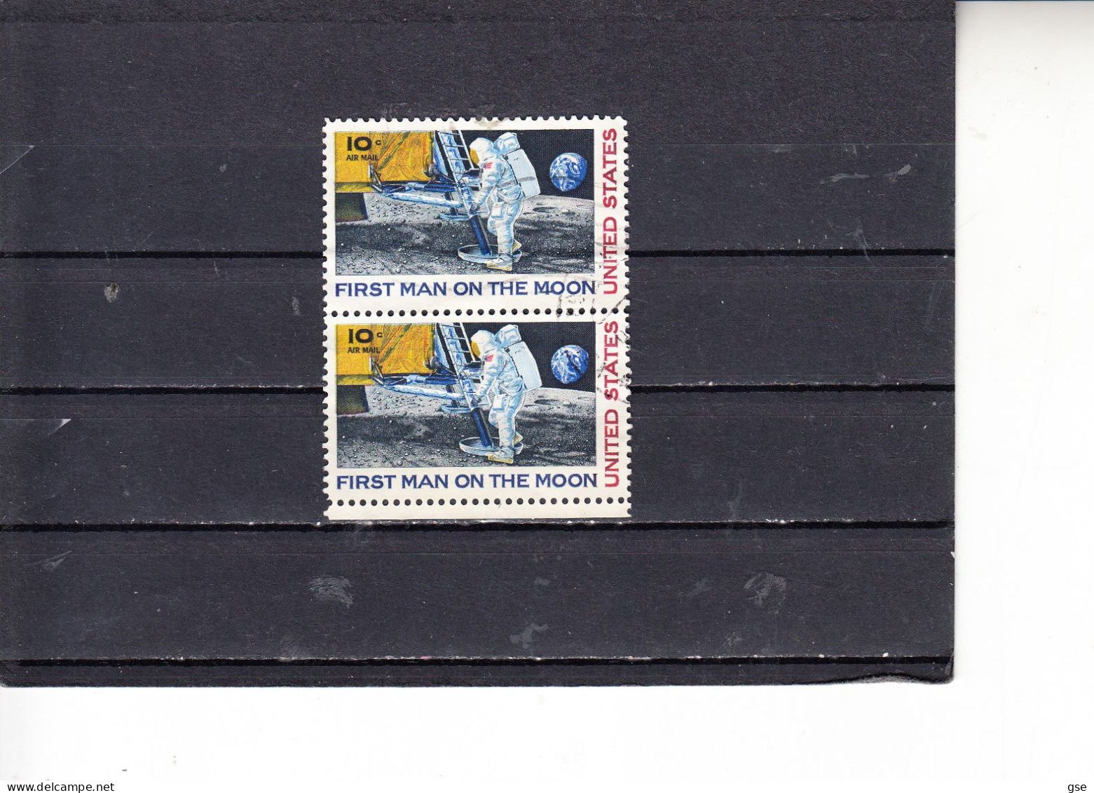 STATI UNITI  1969   -  Yvert  A 73° (x 2) - Uomo Sulla Luna - Used Stamps