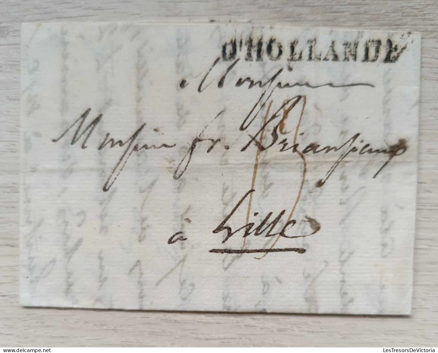 Lettre 1800 De Hambourg Envoyée D'Amsterdam Pour Lille - "D'Hollande" - Port "13" - ...-1852 Prephilately