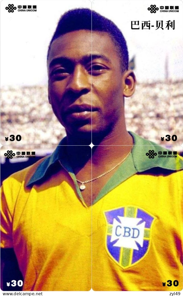 F13017 China Phone Cards Football Pelé 40pcs - Deportes