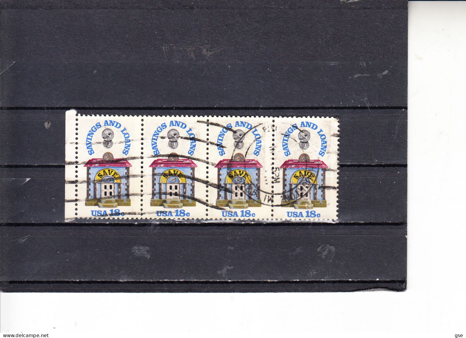 STATI UNITI  1981   -  Yvert  1320° (x 4) - Cassa Risparmio - Used Stamps