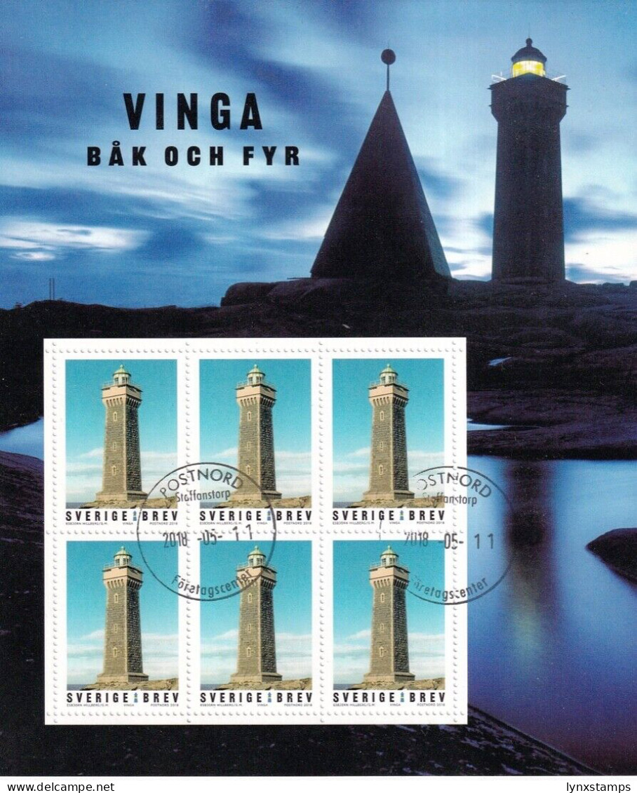 G021 Sweden 2018 Lighthouses Souvenir Sheet CTO - Oblitérés