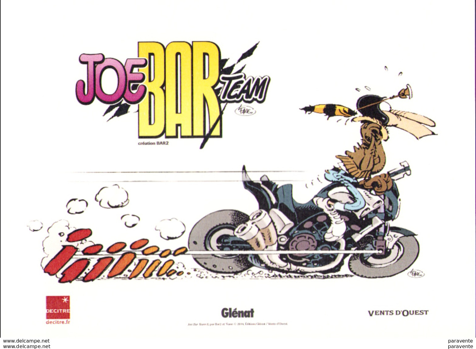 BAR2 : Exlibris De Librairie DECITRE 2014 Pour JOE BAR TEAM - Illustratori A - C