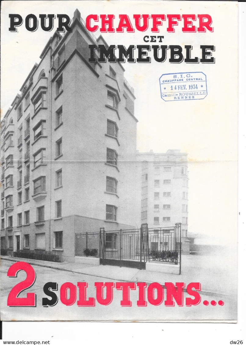 Document Commercial - Dépliant Publicitaire L'Autocalor, Chauffage Central Automatique - Rue De La Boëtie, Paris - 1900 – 1949