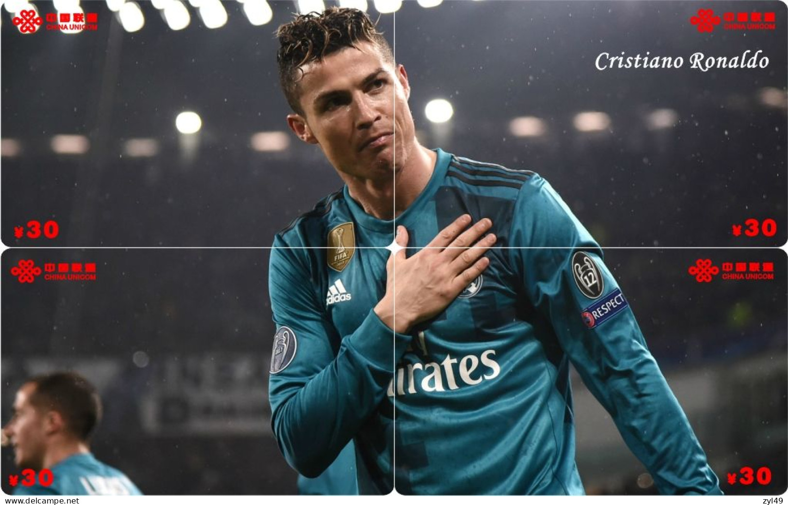 F13018 China phone cards football Cristiano Ronaldo 40pcs