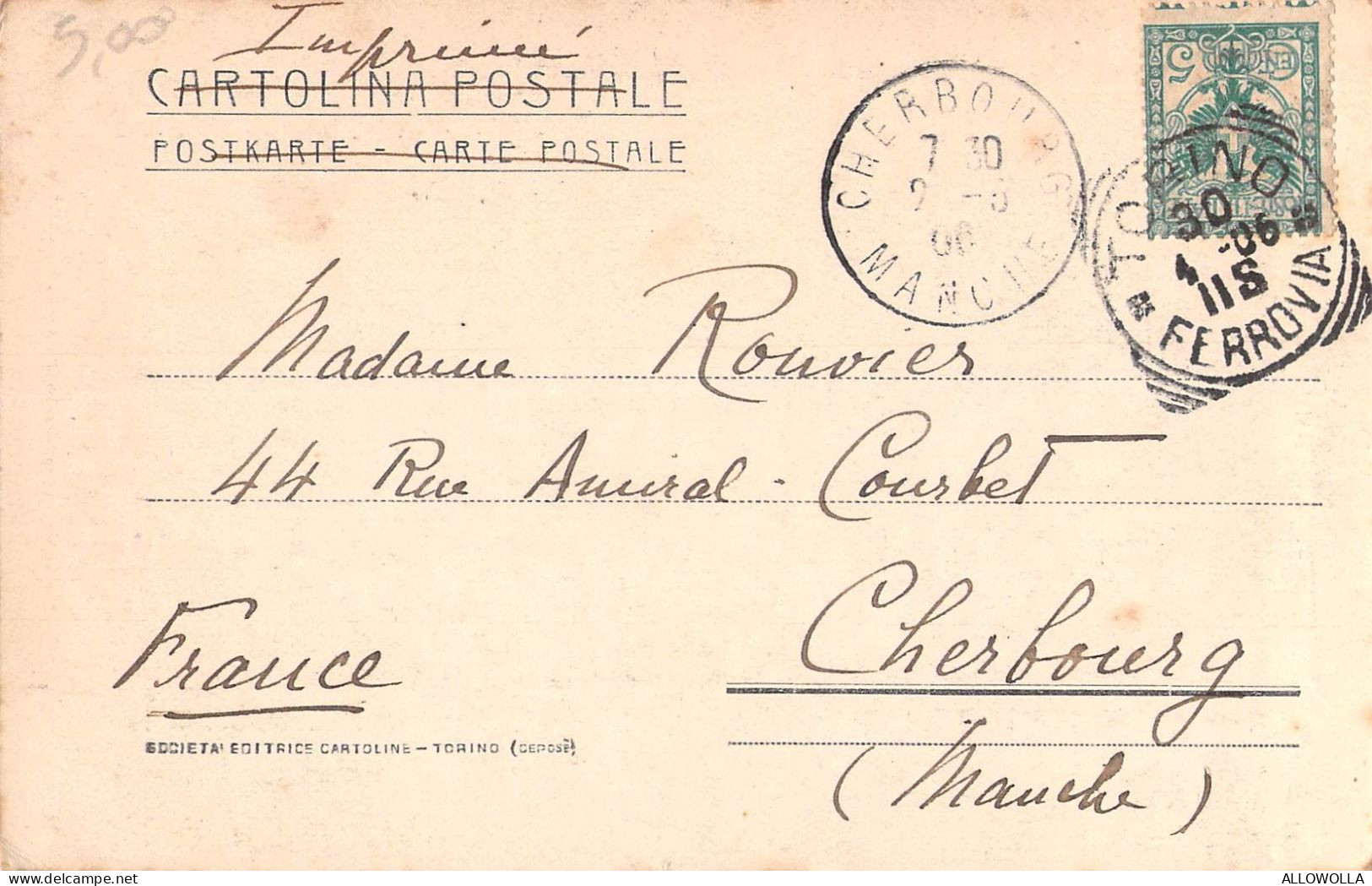 26414 " TORINO-LA CATTEDRALE "-VERA FOTO-CART.SPED.1906 - Kerken