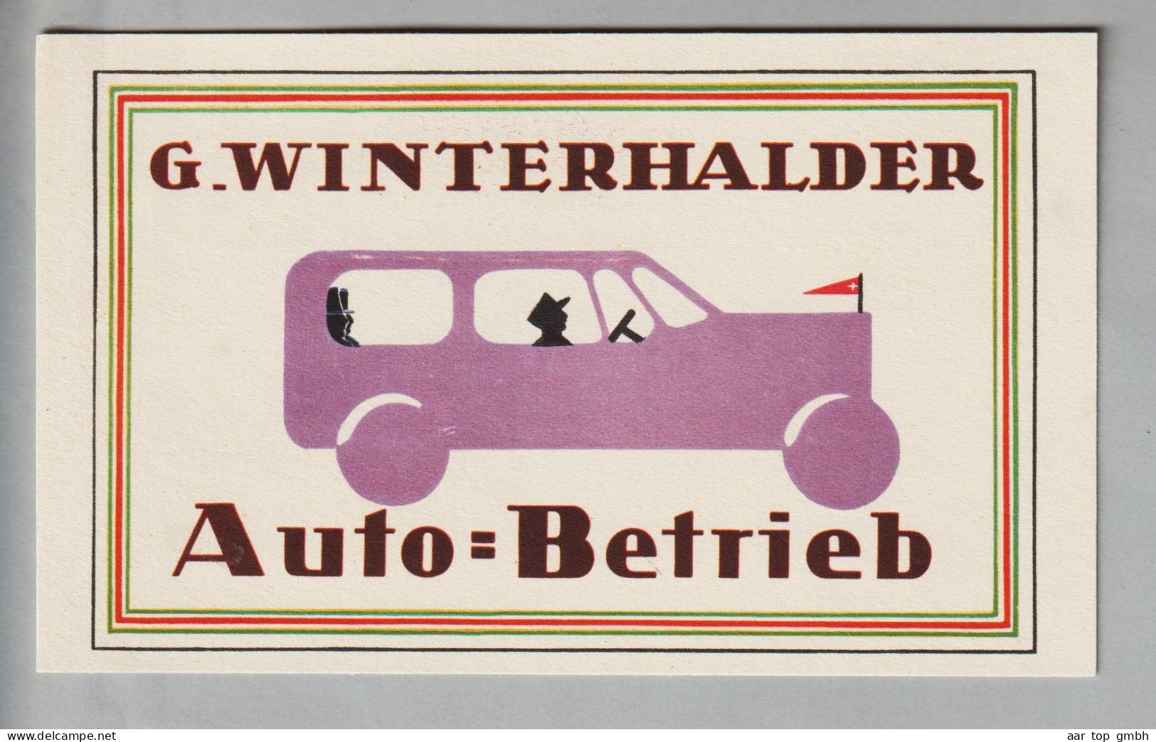 Motiv Reisen/Tourismus Werbe-Decco-Karte G.Winterhalder Auto-Betrieb - Bussen