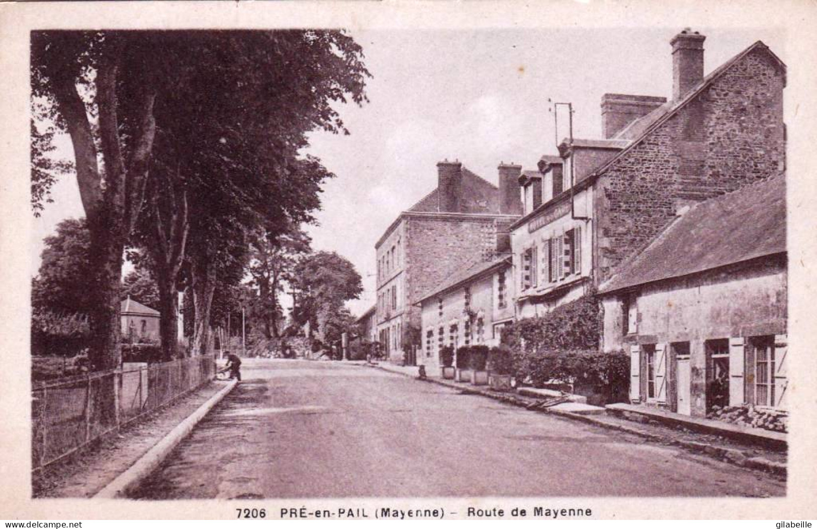 53 - Mayenne -  PRE En PAIL - Route De Mayenne - Hotel De La Gare - Pre En Pail