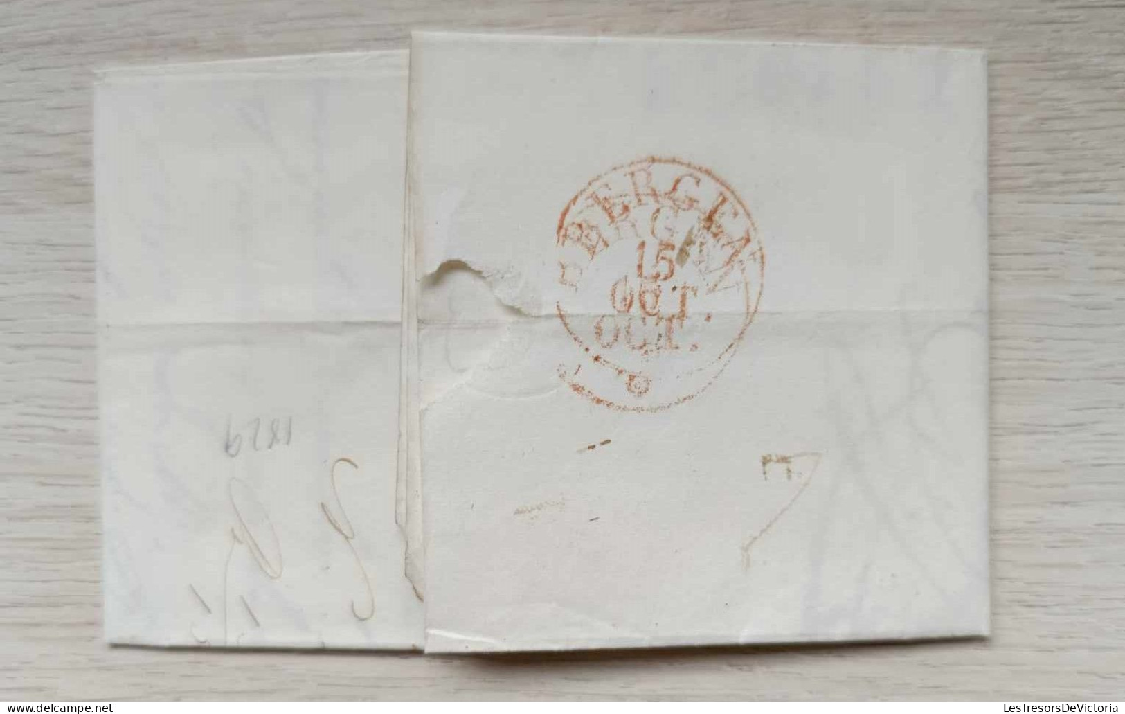 Letter Mailed On October 13th 1829 From Gent To Hornu  - Weight Indication "16" Wigtjes - 1815-1830 (Dutch Period)