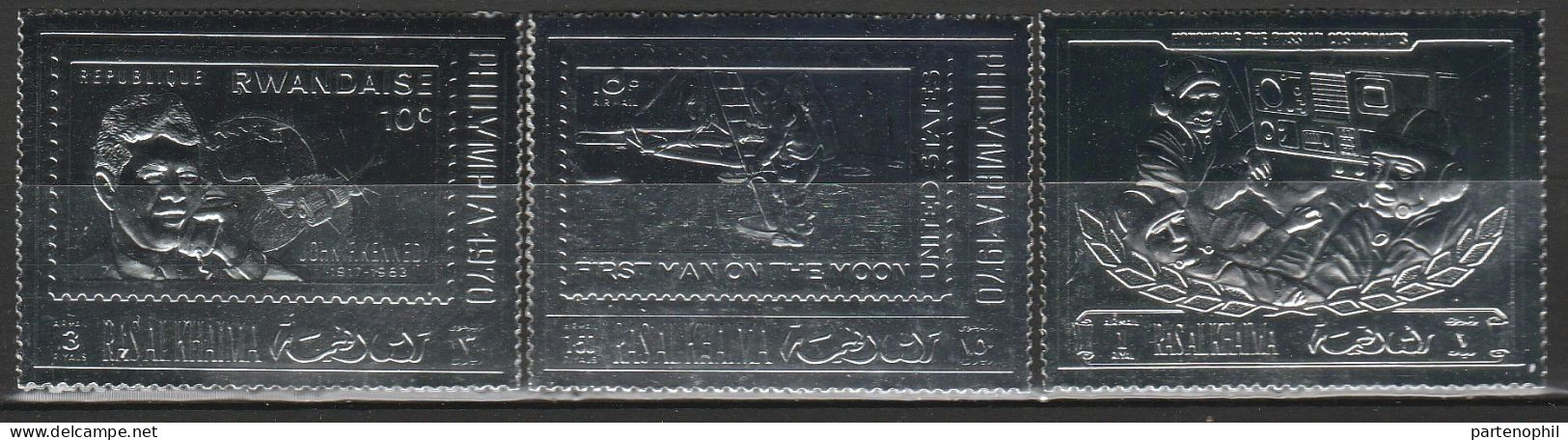 Ras Al Khaima Spazio Space Silver MNH - Asie