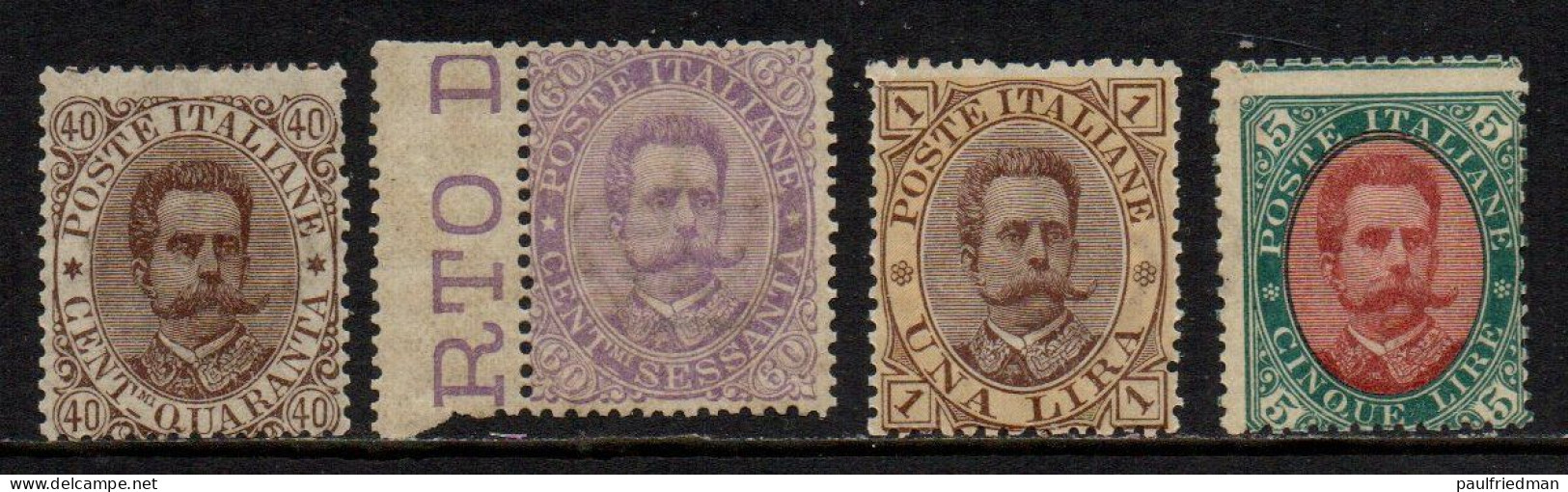 Regno 1889 - Effigie Umberto I - Serietta 4 Valori - Nuovi Gomma Integra - MNH** - Mint/hinged