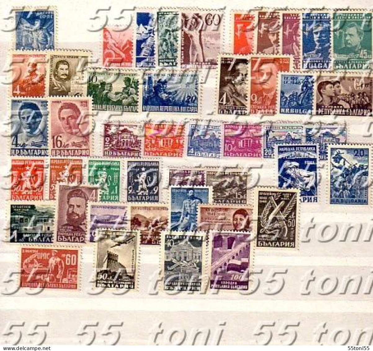 1945;1946;1947;1948;1949;1950 COMPL.– MNH Mi-468/773+Zw.19/22** Without 595 BULGARIA / BULGARIE - Unused Stamps