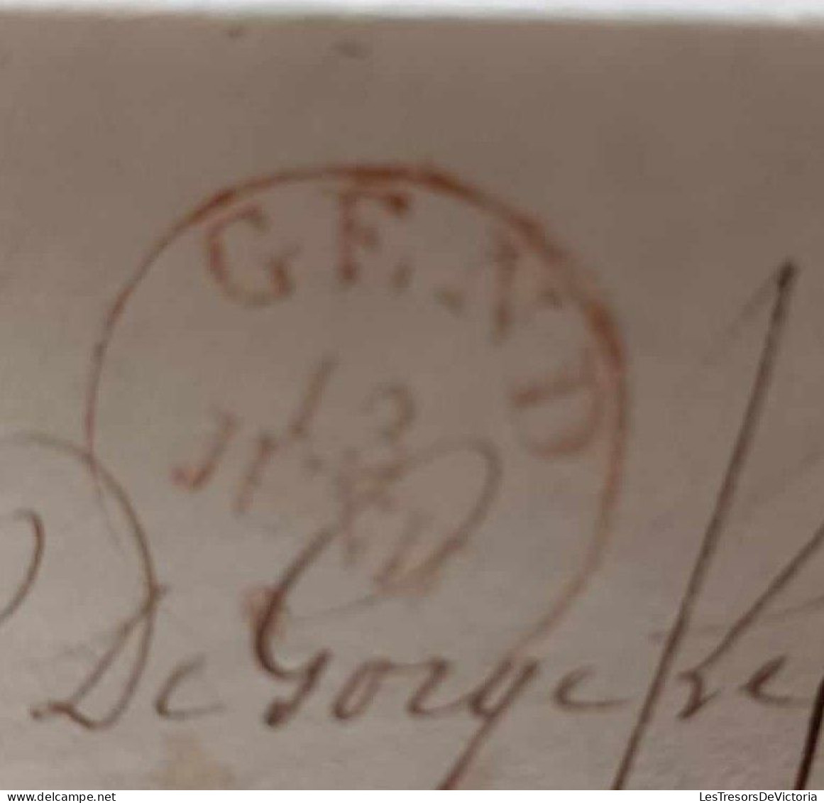 Letter Mailed On October 13th 1829 From Gent To Hornu  - Weight Indication "24" Wigtjes - 1815-1830 (Hollandse Tijd)