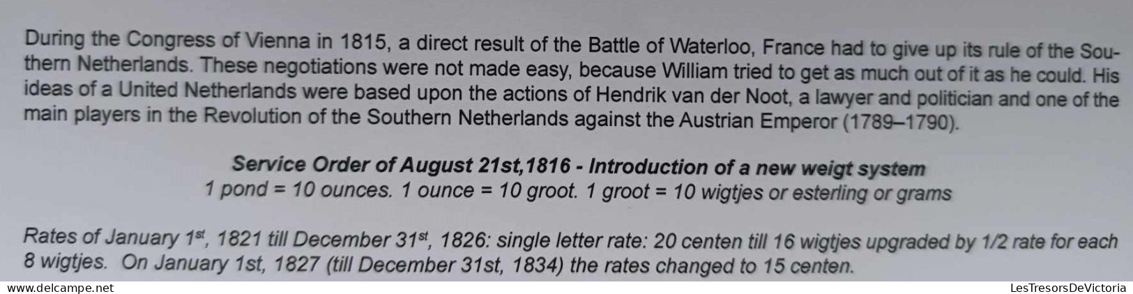 Letter mailed on october 13th 1829 from Gent to Hornu  - Weight indication "24" wigtjes