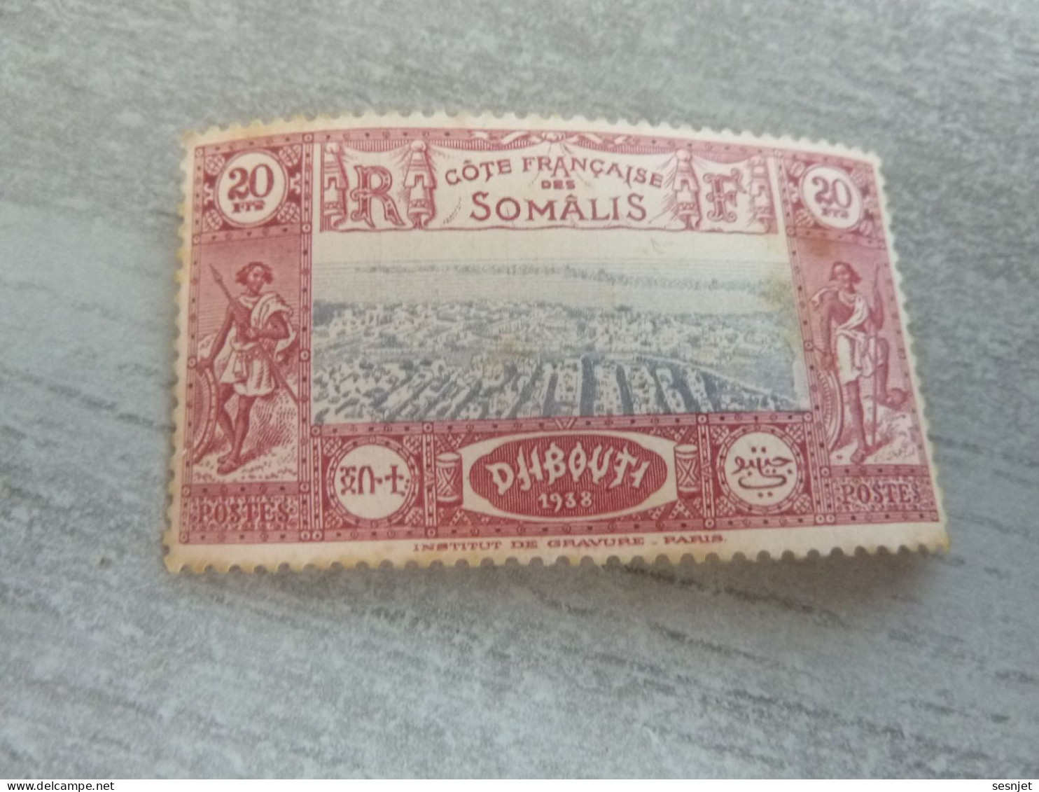 Djibouti - 20f. - Yt 169 - Carmin Et Gris-bleu - Neuf Circulé - Année 1938 - - Neufs