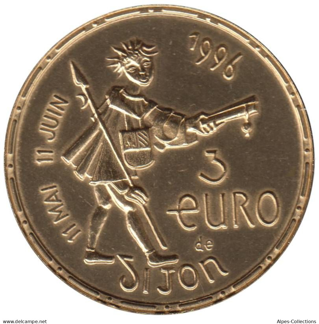 DIJON - EU0030.1 - 3 EURO DES VILLES - Réf: NR - 1996 - Euros Of The Cities