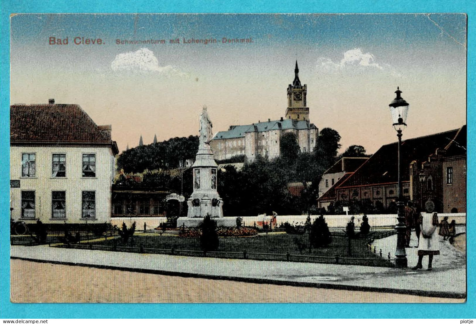 * Bad Cleve - Kleve (Nordrhein Westfalen - Deutschland) * (F.N. 1916) Schwanenturm Mit Lohengrin Denkmal, Statue - Kleve