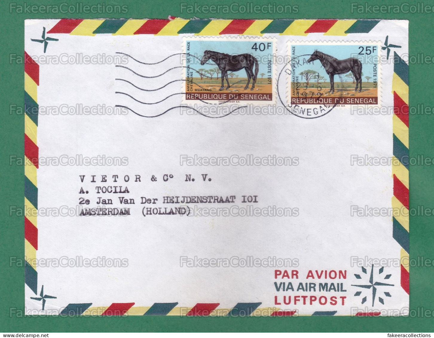 SENEGAL 1972 - Letter / Cover Sent To NETHERLANDS With HORSES Stamps - Horse - As Scan - Horses