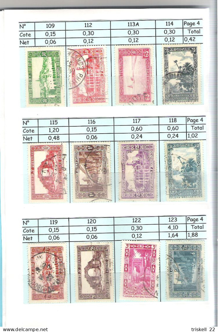 Algérie Française : Lot De 132 Timbres (n° 1 à 349) NE SE SUIVENT PAS Et 4 Préoblitérés (n° 9-10-17-18) - Other & Unclassified