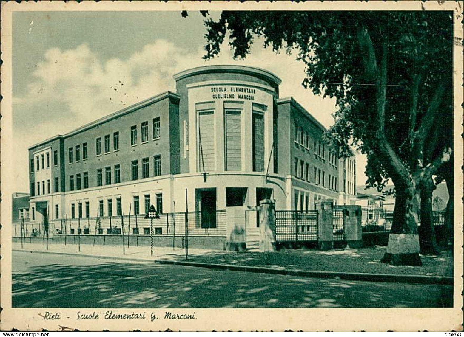 RIETI - SCUOLE ELEMENTARI G. MARCONI - EDIZIONE TOMASSETTI - SPEDITA 1941 (20204) - Rieti