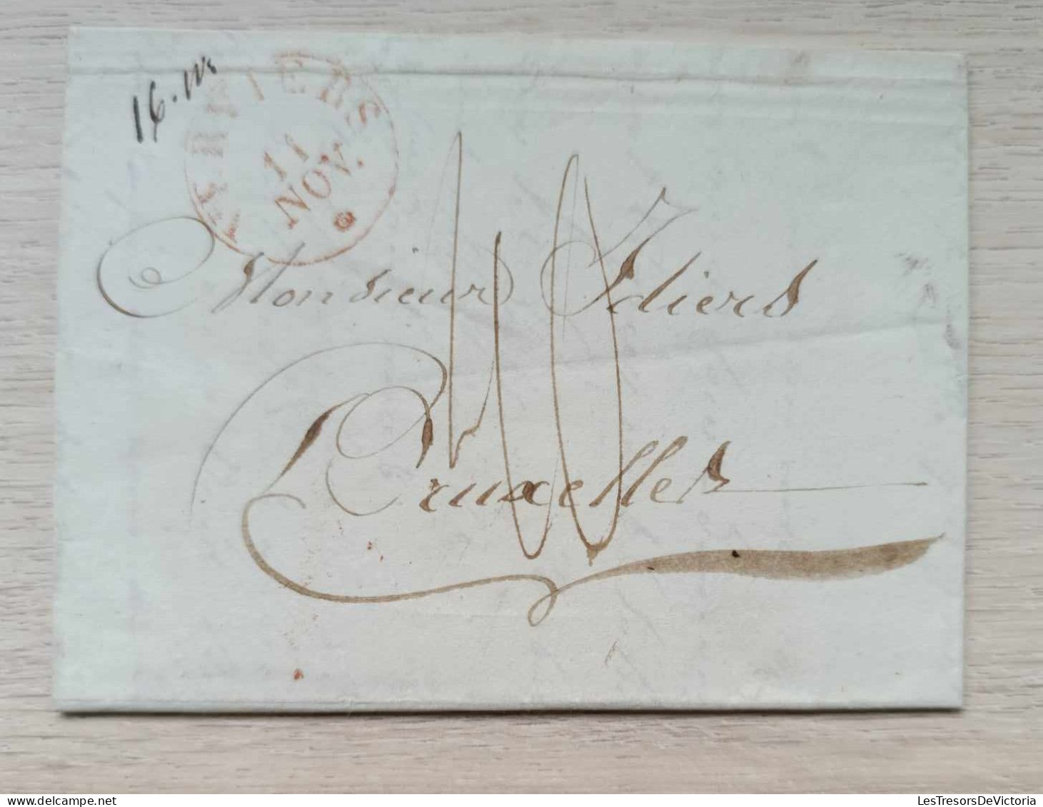 Belgique - Letter From Verviers Mailed On November 21st 1829 To Brussels - Weight 16ws Wigtjes - 1815-1830 (Hollandse Tijd)