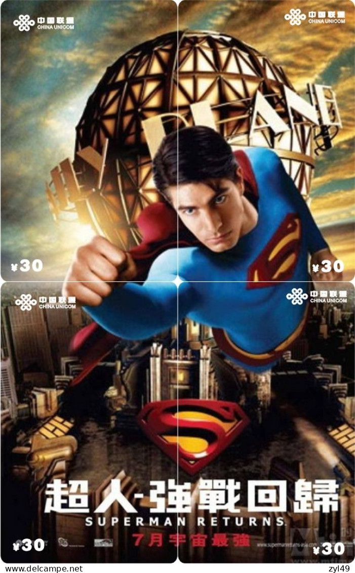 M13023 China Phone Cards Superman Puzzle 100pcs - Film