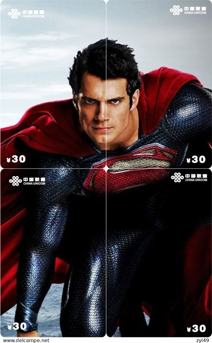 M13023 China Phone Cards Superman Puzzle 100pcs - Cinéma