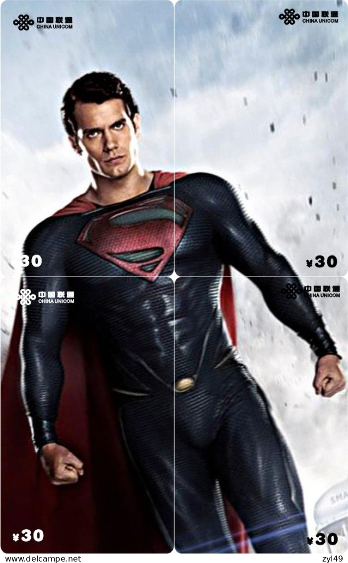 M13023 China Phone Cards Superman Puzzle 100pcs - Cinéma