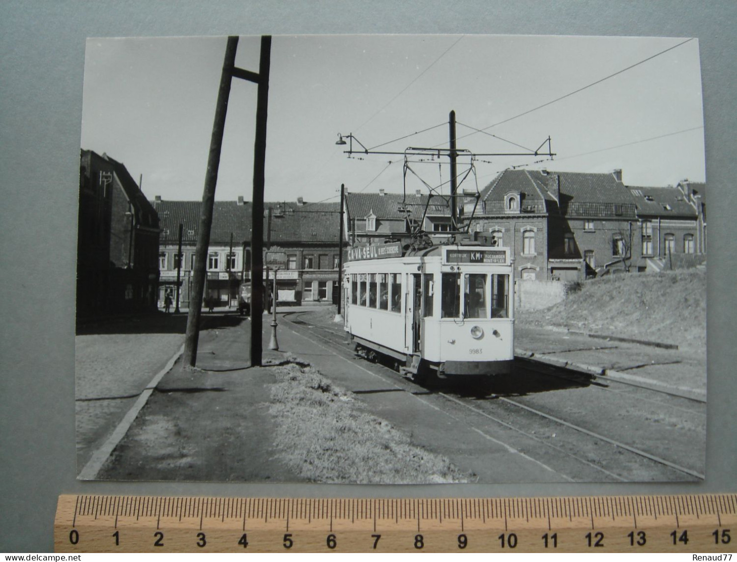 Photo Cliché J. BAZIN - Mont à Leux - Ligne KM X Kortrijk Mouscron Et Mont à Leux - Tram - Tramway - Mouscron - Möskrön