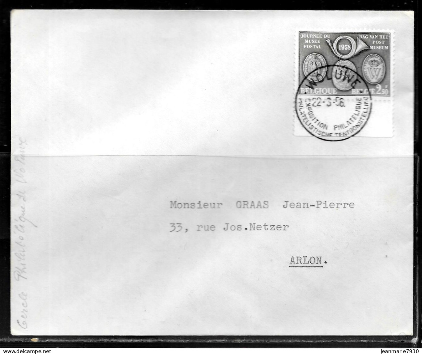 CC116 - BELGIQUE - LETTRE DE WOLUWE DU 22/03/58 - Lettres & Documents