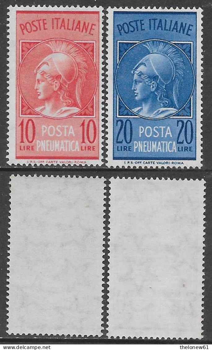 Italia Italy 1958 Pneumatica Minerva Sa N.PN20-PN21 Completa Nuova Integra MNH ** - Correo Urgente/neumático