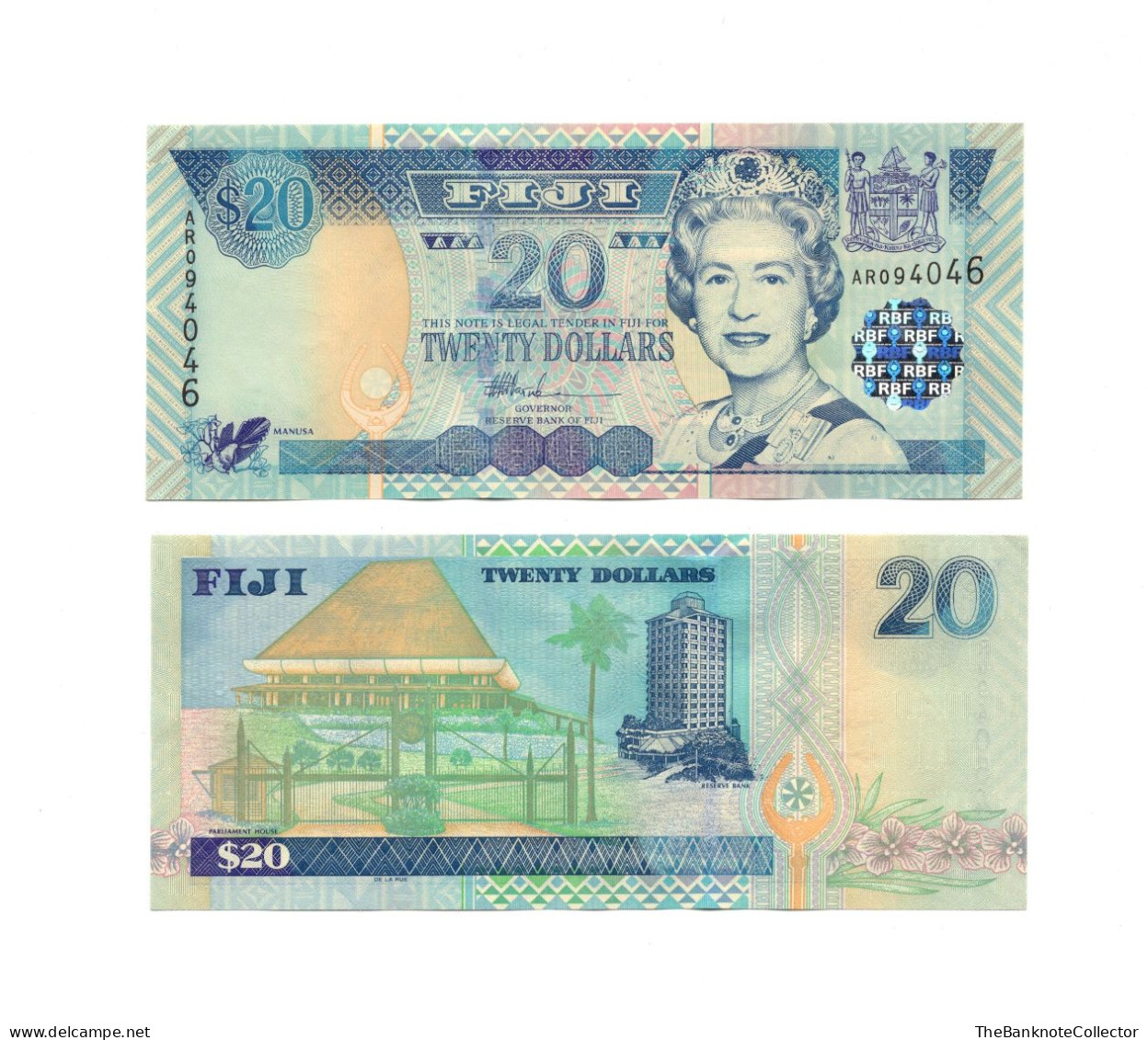 Fiji  20 Dollars 2002 QEII P-107 UNC - Figi