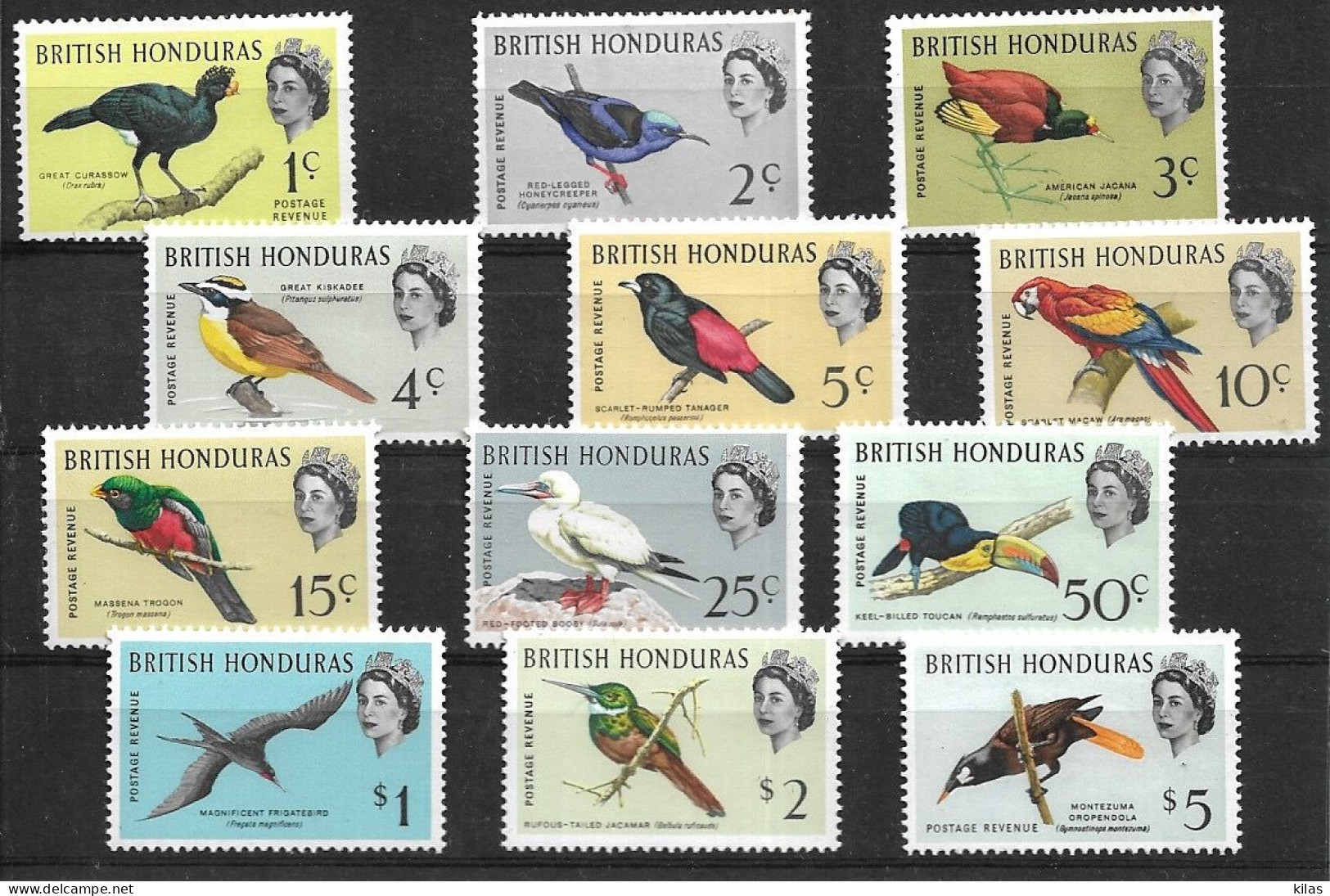 HONDURAS BRITISH 1962-67  BIRDS MNH - Honduras