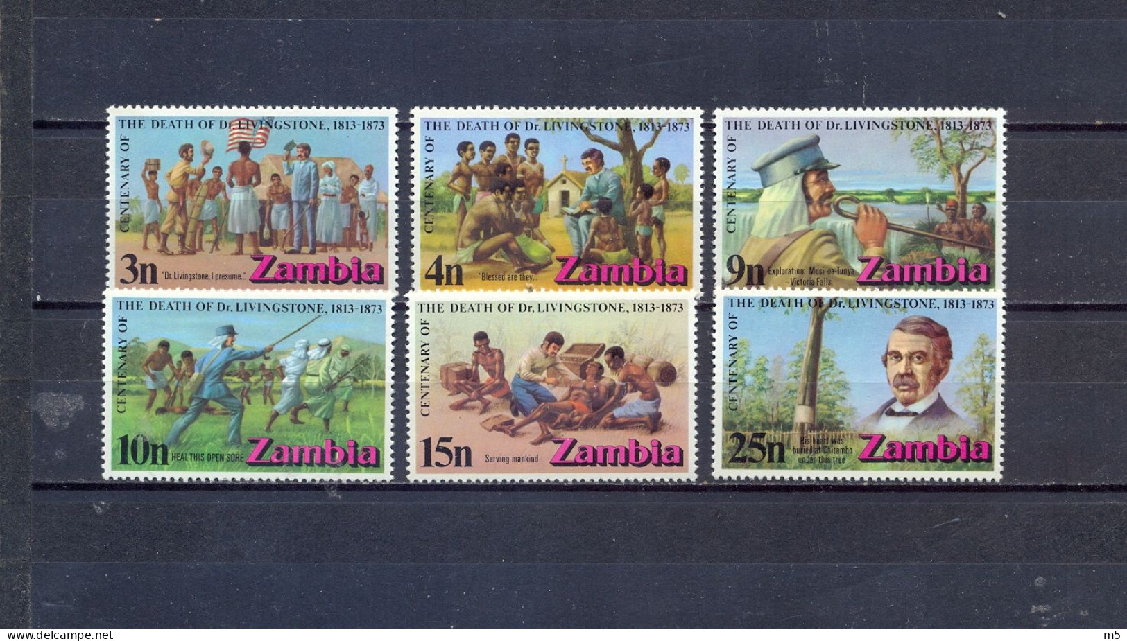 ZAMBIA - MNH - 100.y FROM LIVINGSTONE -  MI.NO.102/7 - CV = 5 € - Zambia (1965-...)