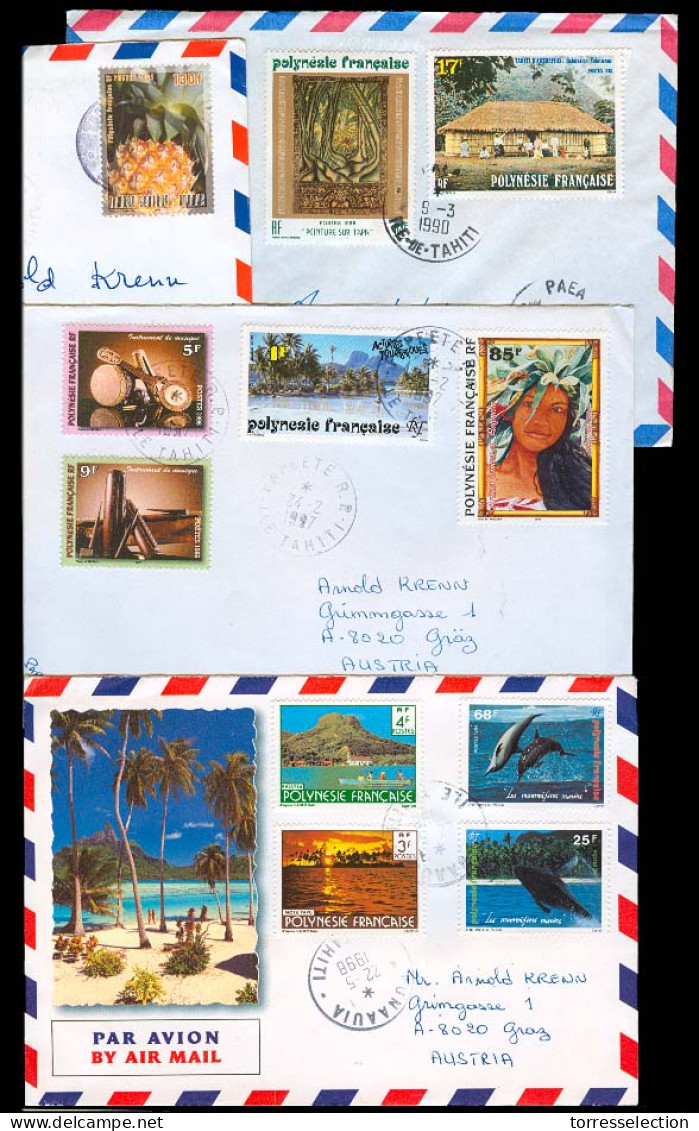 FRC - Tahiti. 1990/2006. Paea - Austria. 4 Multifkd Thematic, Envs. VF. - Altri & Non Classificati