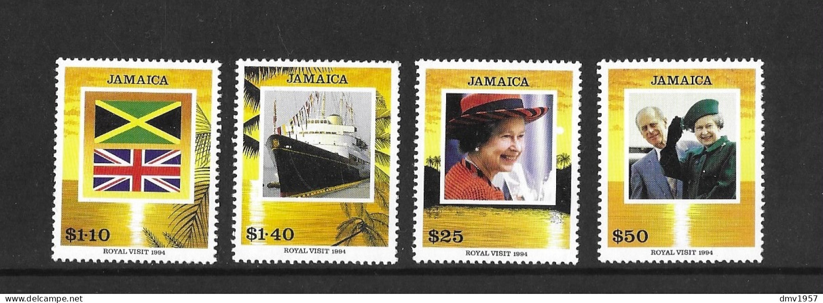 Jamaica 1994 MNH Royal Visit Sg 843/6 - Jamaica (1962-...)