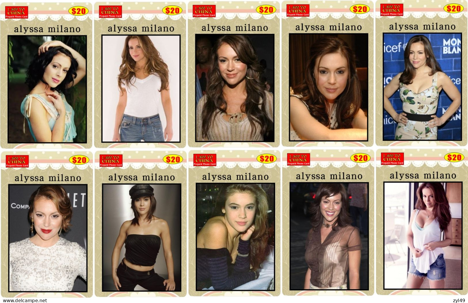 M13024 China phone cards Alyssa Milano 100pcs