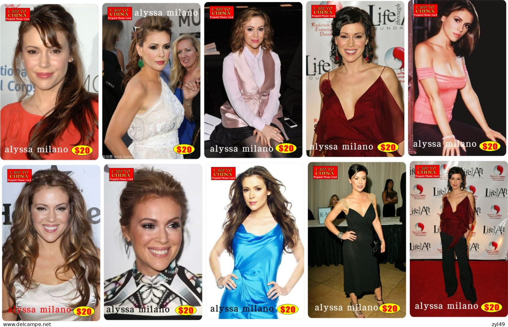 M13024 China phone cards Alyssa Milano 100pcs