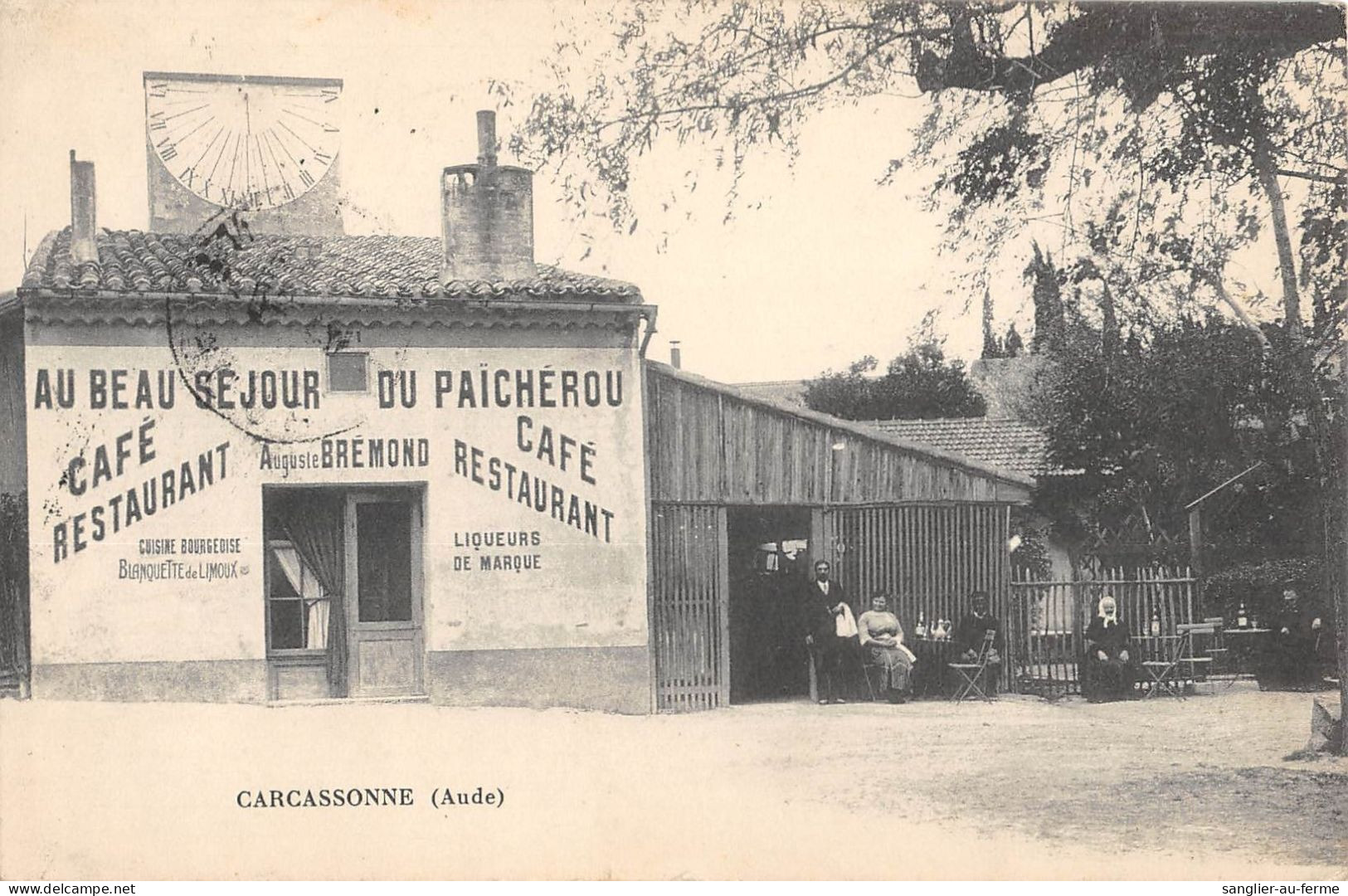 CPA 11 CARCASONNE / AU BEAU SEJOUR DU PAICHEROU / CAFE RESTAURANT / CUISINE BOURGEOISE / Cliché Rare - Carcassonne