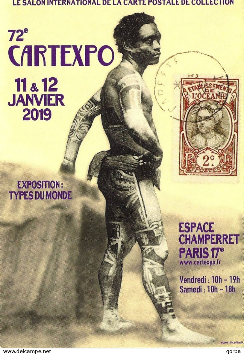 *CPM - Repro Affiche Cartexpo 72 - Espace Champerret PARIS 75 - Carte Invitation - Bourses & Salons De Collections