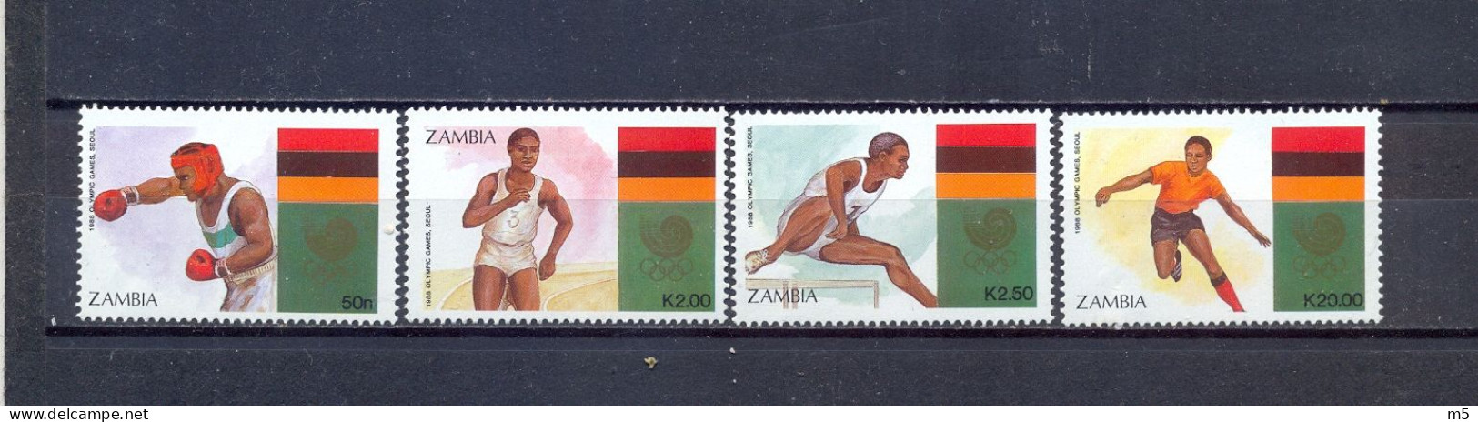 ZAMBIA - MNH - OLYPIC GAMES - SEUL 1988. -  MI.NO.464/7 - CV = 9 € - Zambie (1965-...)