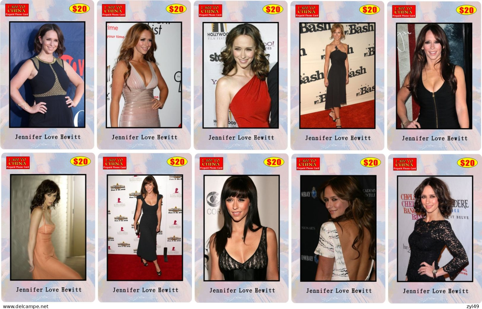 M13026 China phone cards Jennifer love Hewitt 100pcs