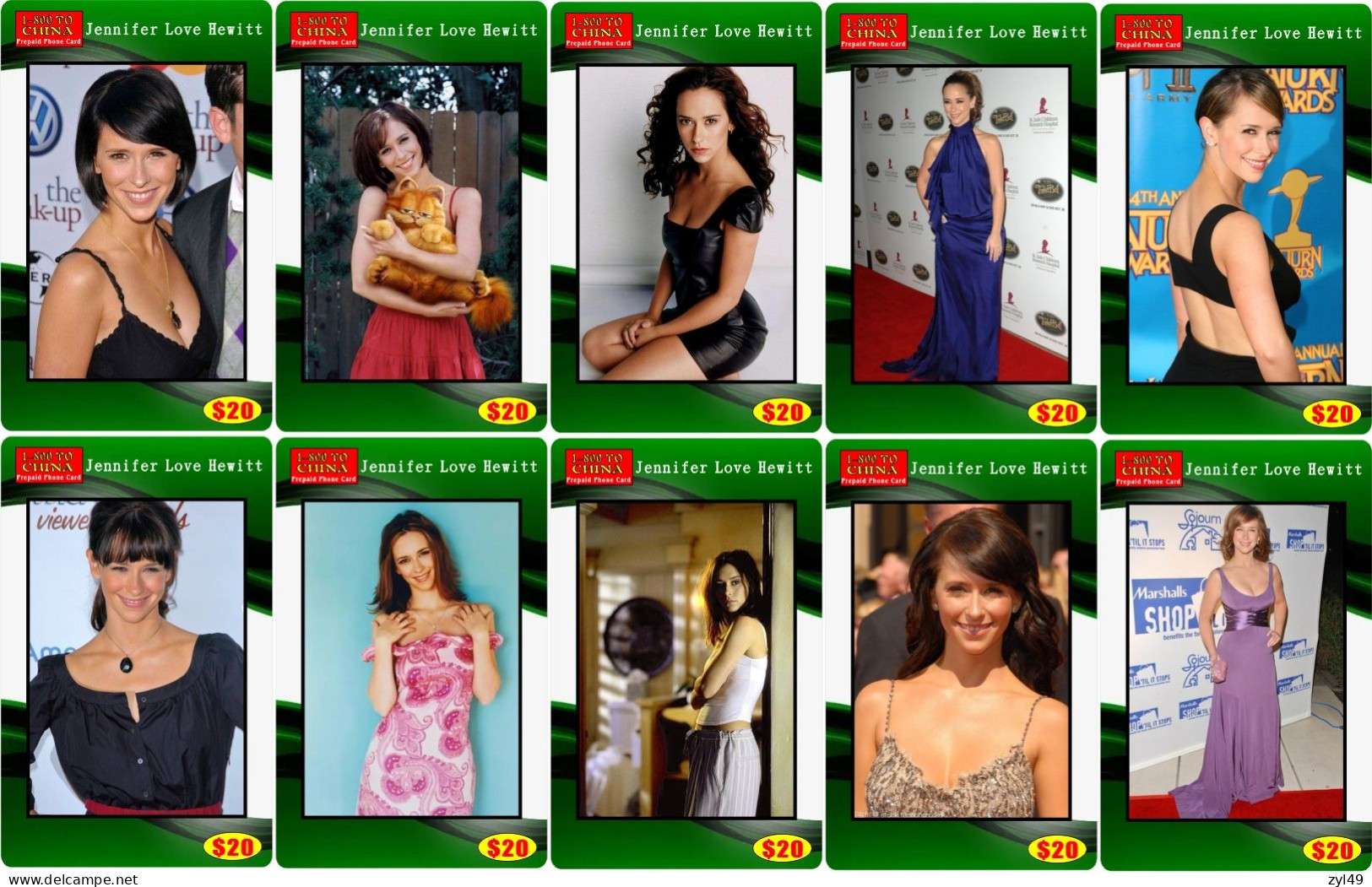 M13026 China phone cards Jennifer love Hewitt 100pcs