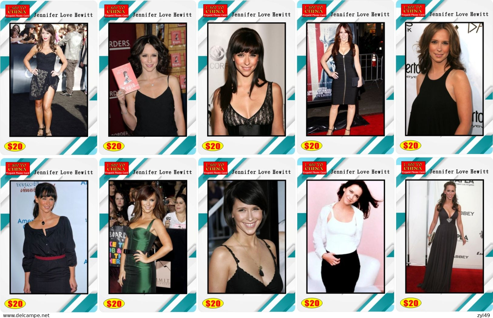 M13026 China phone cards Jennifer love Hewitt 100pcs